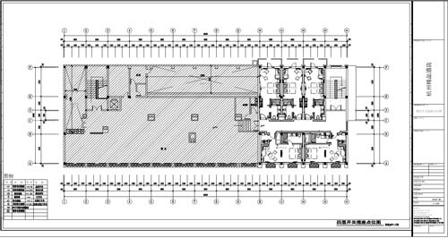 杭州精品酒店室内装饰工程深化设计四层开关插座点位图