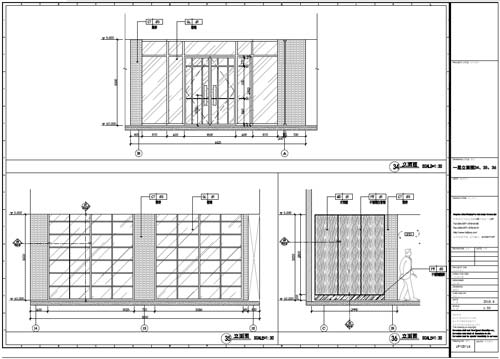 杭州精品酒店室内装饰工程深化设计一层立面图34-36