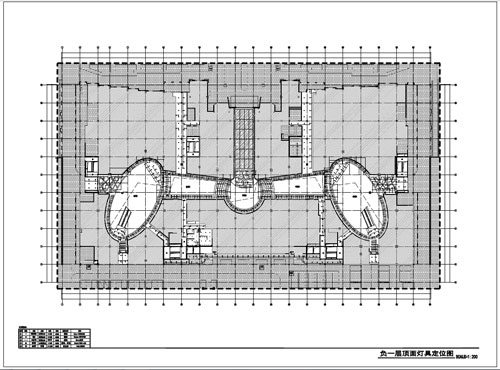 商场深化设计施工图负一层顶面灯具尺寸图