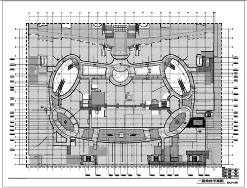 商场深化设计施工图一层地材平面图