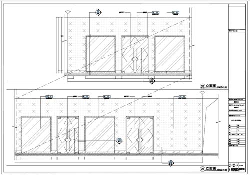 商场深化设计施工图负一层立面图20-21
