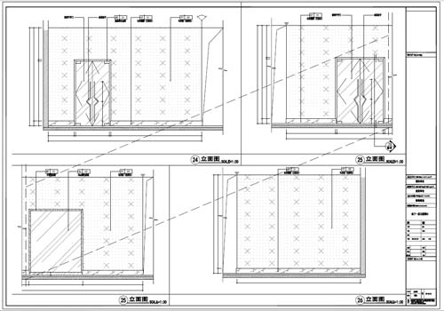商场深化设计施工图负一层立面图24-26