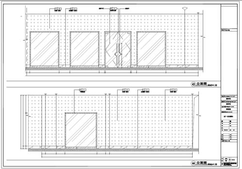 商场深化设计施工图负一层立面图43-44