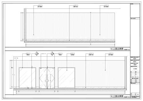 商场深化设计施工图二层立面图14-15