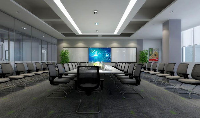 国际贸易企业办公室会议室装修设计效果图