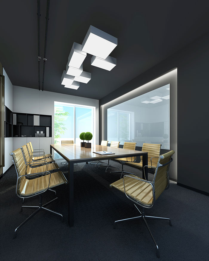 新中式办公室会议室设计方案