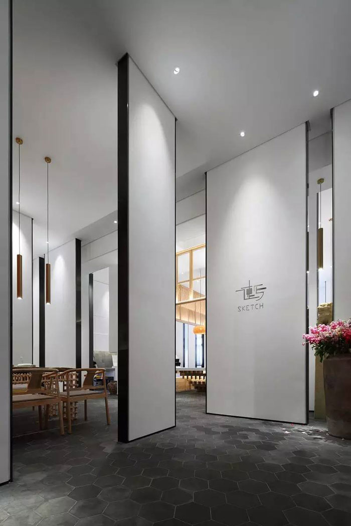 新中式风格办公室进门区设计方案