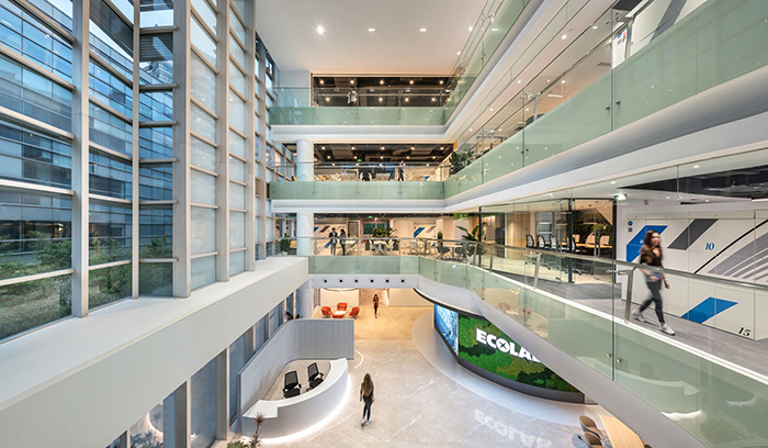 6000方环境环保行业大楼中庭设计